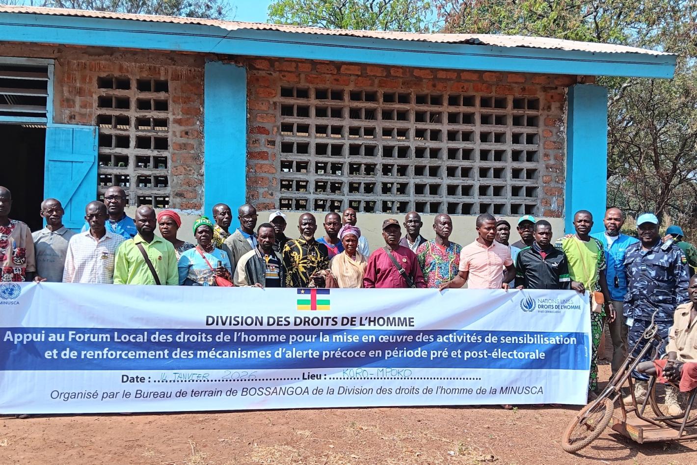 Photo de famille: à Koro M’poko